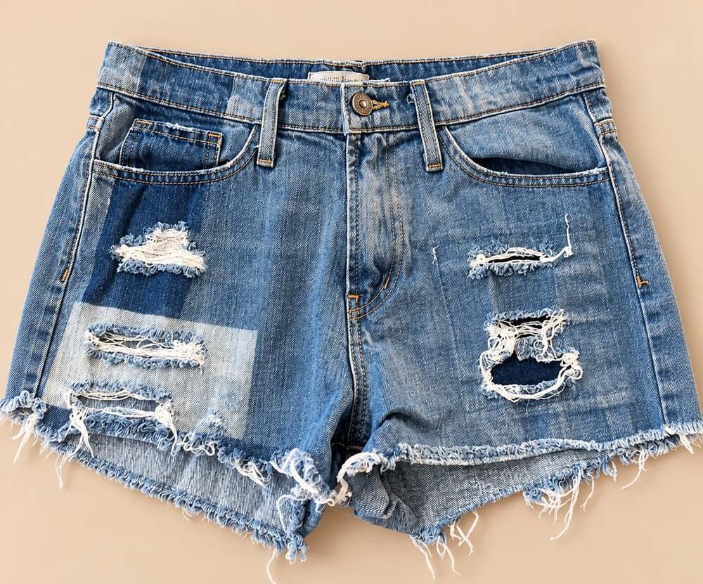 Flying Monkey High Rise Vintage Festival Shorts 2 Toned Button Fly 27 (g1)